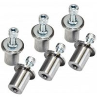 6 x Steel Pedal Box Fixing Top Hats and Bolts