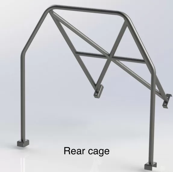 AUSTIN A40 (Half Cage) 6 Point Bolt in Roll Cage