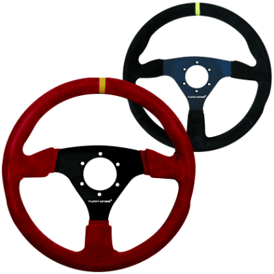 Turn One Racing Steering Wheel Black Suede - 330mm