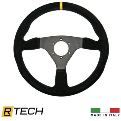 R-Tech 300mm Flat Suede Steering Wheel