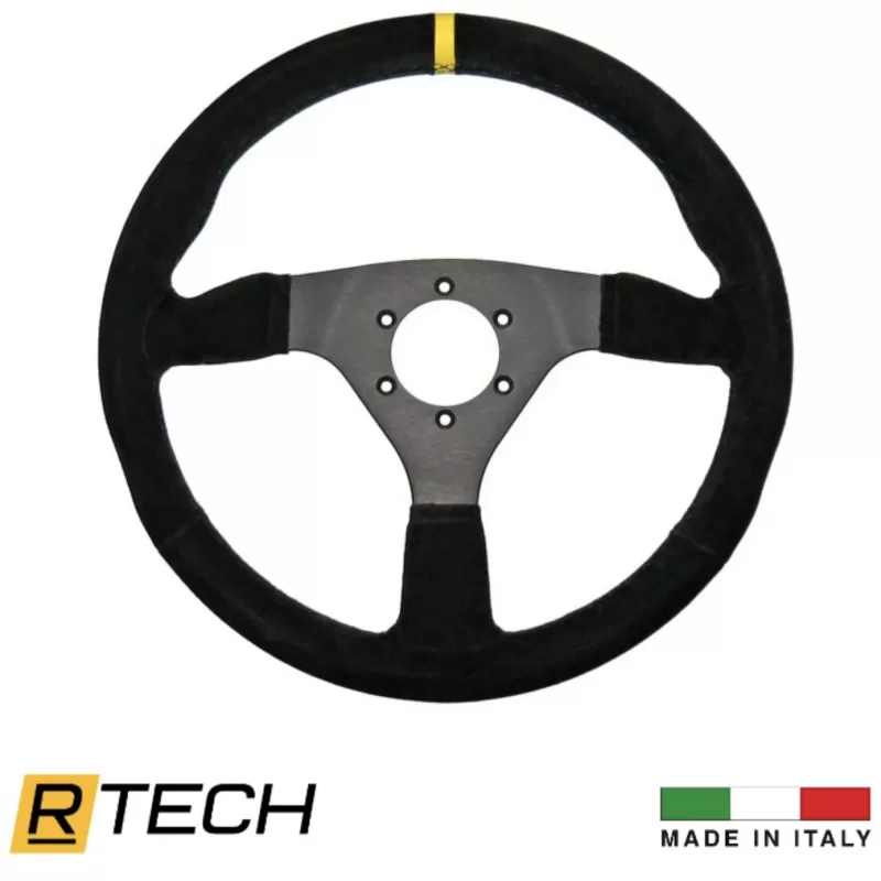R-Tech 330mm Flat Suede Steering Wheel