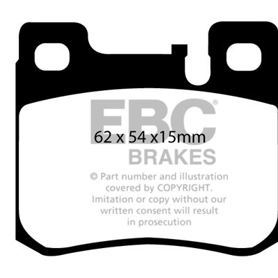 MERCEDES-BENZ C-Class (W202) C280 (ASR) 95-97 EBC Redstuff Ceramic LOW DUST Brake Pads