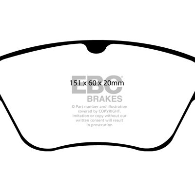 MERCEDES-BENZ C-Class (W202) C200 K 95-96 EBC Redstuff Ceramic LOW DUST Brake Pads