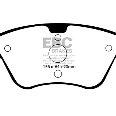 CHRYSLER (USA) Crossfire 3.2 2003-2008 EBC Redstuff Ceramic LOW DUST Brake Pads