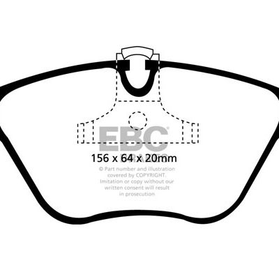 BMW 3 Series (E46) 330 (3.0) 2000-2005 EBC Redstuff Ceramic LOW DUST Brake Pads