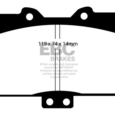MITSUBISHI 3000 GT 3.0 Twin Turbo 92-99 EBC Redstuff Ceramic LOW DUST Brake Pads
