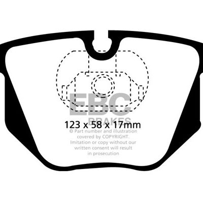 BMW 3 Series (E46) 330 (2.9 TD) 99-2005 EBC Redstuff Ceramic LOW DUST Brake Pads