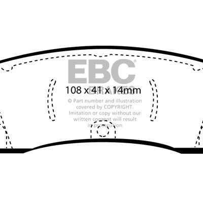PONTIAC Grand Prix 3.1 97-2003 EBC Redstuff Ceramic LOW DUST Brake Pads