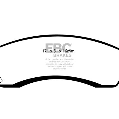 ASTON MARTIN Virage 5.3 93-2000 EBC Redstuff Ceramic LOW DUST Brake Pads