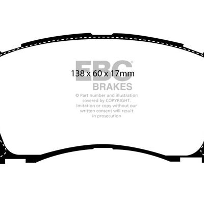 SUBARU Impreza 2.0 2000-2002 EBC Redstuff Ceramic LOW DUST Brake Pads