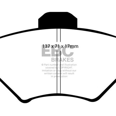 FORD Mustang (4th Generation) 3.8 94-98 EBC Redstuff Ceramic LOW DUST Brake Pads