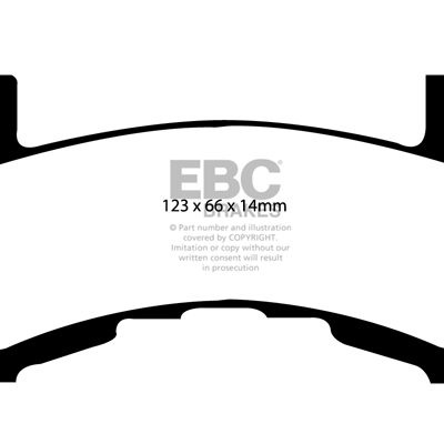 CHEVROLET Camaro (3rd Gen) 5 82-88 EBC Redstuff Ceramic LOW DUST Brake Pads