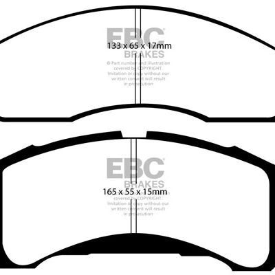 FORD Mustang (2nd Generation) 5 79-82 EBC Redstuff Ceramic LOW DUST Brake Pads