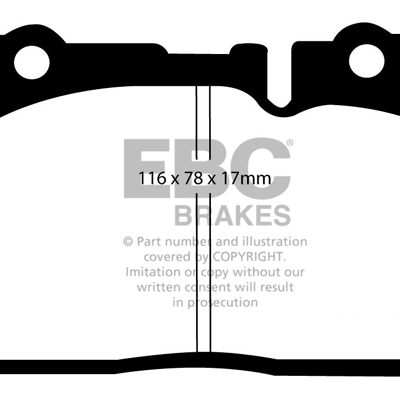 LEXUS LS400 4.0 95-2000 EBC Redstuff Ceramic LOW DUST Brake Pads