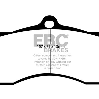 CHEVROLET Camaro (1st Gen) 4.9 68-69 EBC Redstuff Ceramic LOW DUST Brake Pads