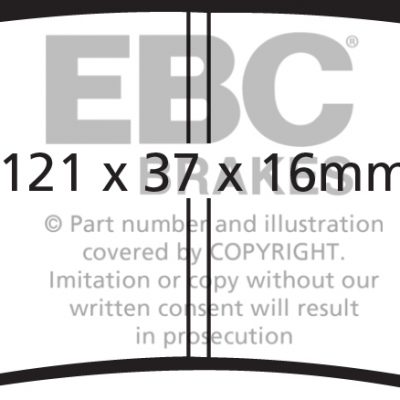 AC MK VI 6.2 2009- EBC Redstuff Ceramic LOW DUST Brake Pads