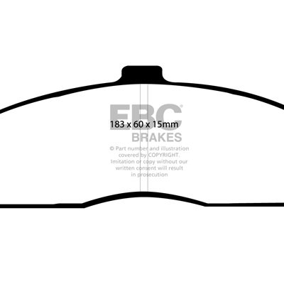 AC MK VI 6.2 2009- EBC Redstuff Ceramic LOW DUST Brake Pads