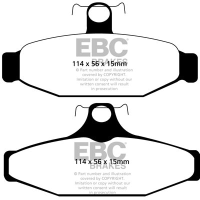 ASTON MARTIN Virage 5.3 93-2000 EBC Redstuff Ceramic LOW DUST Brake Pads