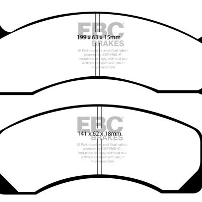 FORD Mustang (3rd Generation) 2.3 83-93 EBC Redstuff Ceramic LOW DUST Brake Pads