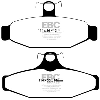 CHEVROLET Camaro (3rd Gen) 2.8 Performance Package 85-89 EBC Redstuff Ceramic LOW DUST Brake Pads