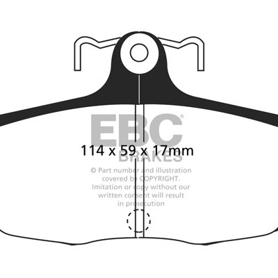 FORD Mustang (3rd Generation) 5 87-93 EBC Redstuff Ceramic LOW DUST Brake Pads