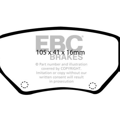HOLDEN (Aust/NZ) Astra Turbo 2002-2005 EBC Redstuff Ceramic LOW DUST Brake Pads