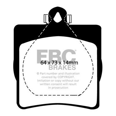 CHRYSLER (USA) Crossfire 3.2 2003-2008 EBC Redstuff Ceramic LOW DUST Brake Pads