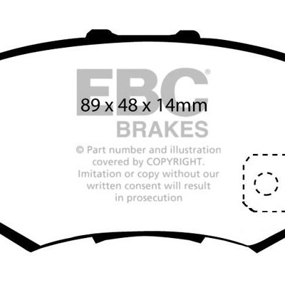 HONDA S2000 2.0 99-2004 EBC Redstuff Ceramic LOW DUST Brake Pads