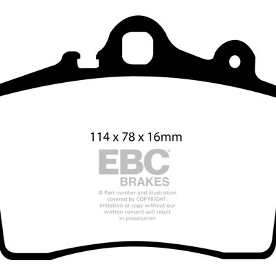 PORSCHE Boxster (Cast Iron Discs only) 2.5 97-99 EBC Redstuff Ceramic LOW DUST Brake Pads
