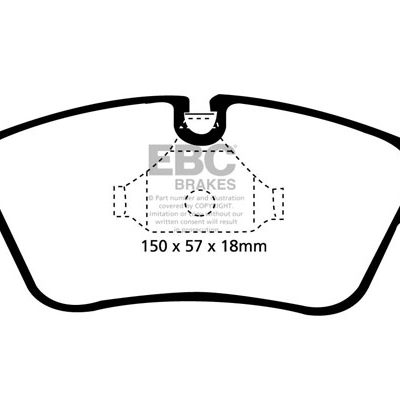 BMW 3 Series (E46) 316 (1.6) Coupe 2000-2006 EBC Redstuff Ceramic LOW DUST Brake Pads