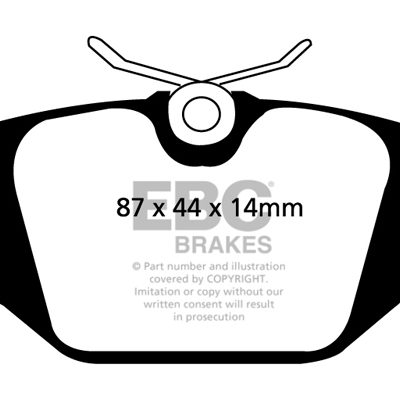 ALFA ROMEO 155 2.0 Turbo 96-98 EBC Redstuff Ceramic LOW DUST Brake Pads