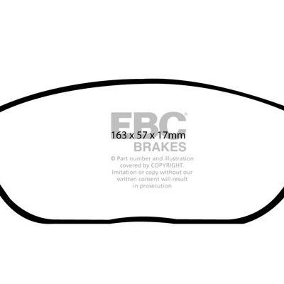 FORD Thunderbird 3.9 2001-2005 EBC Redstuff Ceramic LOW DUST Brake Pads
