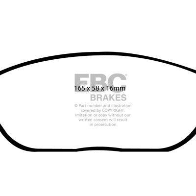 JAGUAR S-Type 2.5 2002-2006 EBC Redstuff Ceramic LOW DUST Brake Pads