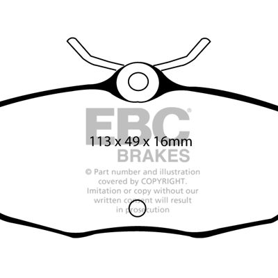JAGUAR S-Type 2.5 2002-2006 EBC Redstuff Ceramic LOW DUST Brake Pads