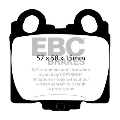 LEXUS GS300 3.0 98-2005 EBC Redstuff Ceramic LOW DUST Brake Pads
