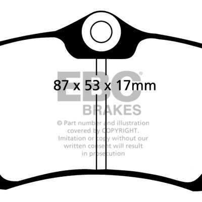 AUDI A6 quattro (C5/4B) 3.0 (4 Pad Set) 2001-2004 EBC Redstuff Ceramic LOW DUST Brake Pads