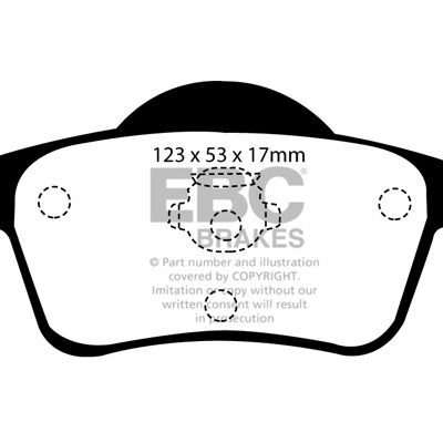 VOLVO S60 2.0 Turbo 2000-2010 EBC Redstuff Ceramic LOW DUST Brake Pads