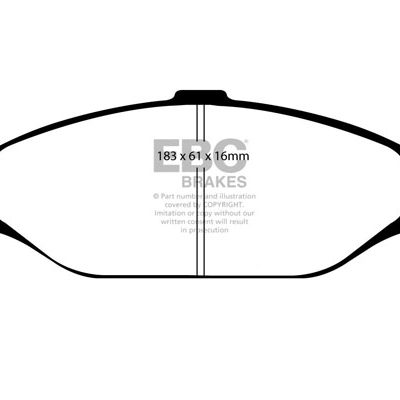 FORD Mustang (4th Generation) 3.8 99-2004 EBC Redstuff Ceramic LOW DUST Brake Pads