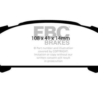SUBARU Impreza 2.0 2000-2002 EBC Redstuff Ceramic LOW DUST Brake Pads