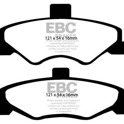 CHEVROLET Camaro (4th Gen) 3.8 98-2002 EBC Redstuff Ceramic LOW DUST Brake Pads