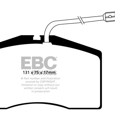 AUDI S8 (D2) 4.2 99-2002 EBC Redstuff Ceramic LOW DUST Brake Pads