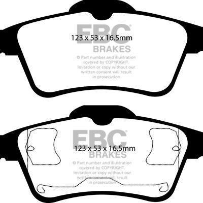 OPEL Signum 3.2 -31068238 2003-2004 EBC Redstuff Ceramic LOW DUST Brake Pads