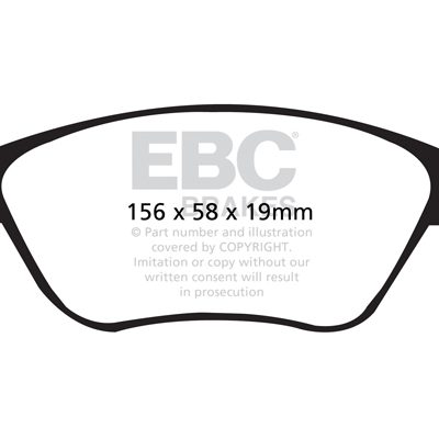 VOLVO C70 2.3 Turbo T5 97-98 EBC Redstuff Ceramic LOW DUST Brake Pads