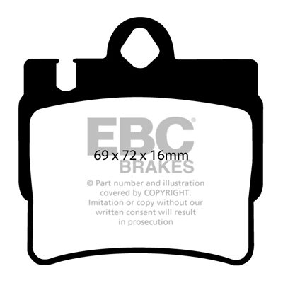 MERCEDES-BENZ CL-Class (C215) CL500 (5.0) 99-2002 EBC Redstuff Ceramic LOW DUST Brake Pads