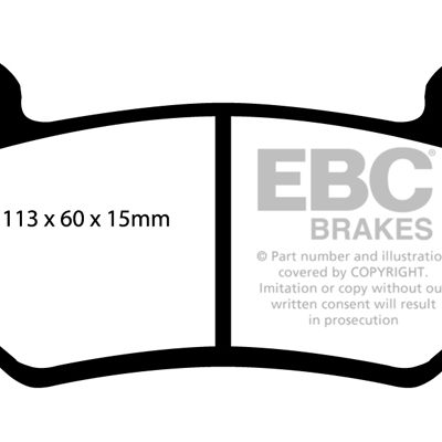 HOLDEN (Aust/NZ) Commodore (VZ) Premium Option 2004-2006 EBC Redstuff Ceramic LOW DUST Brake Pads