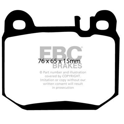 MASERATI Quattroporte (M139) 4.2 2004-2007 EBC Redstuff Ceramic LOW DUST Brake Pads
