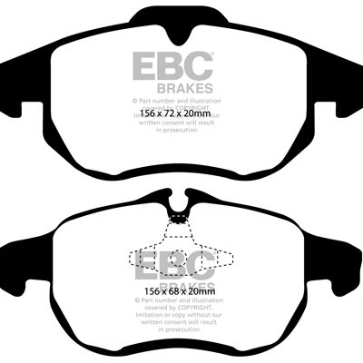 CADILLAC BLS 2.0 Turbo 2006-2010 EBC Redstuff Ceramic LOW DUST Brake Pads