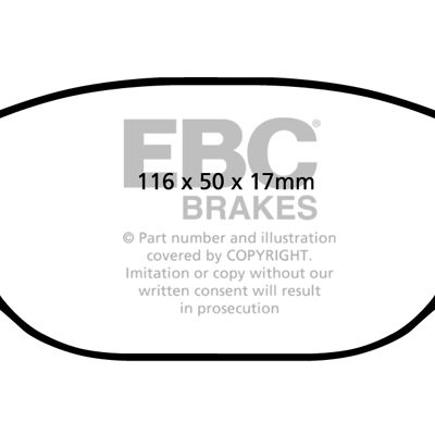 ALFA ROMEO 159 1.75 Turbo 2009-2012 EBC Redstuff Ceramic LOW DUST Brake Pads