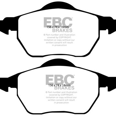 VOLVO S70 2.3 Turbo R (2WD) 97-2000 EBC Redstuff Ceramic LOW DUST Brake Pads