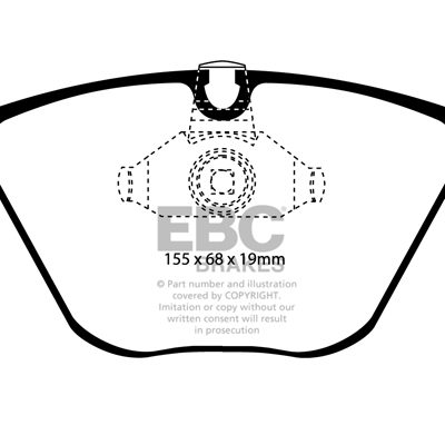 BMW 1 Series (E82) 1M Coupe 1M (3.0 Twin Turbo) 2011-2012 EBC Redstuff Ceramic LOW DUST Brake Pads